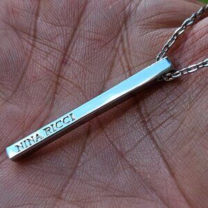 Vintage Nina Ricci Women Necklace Silver Tone Pendant Jewelry Necklace